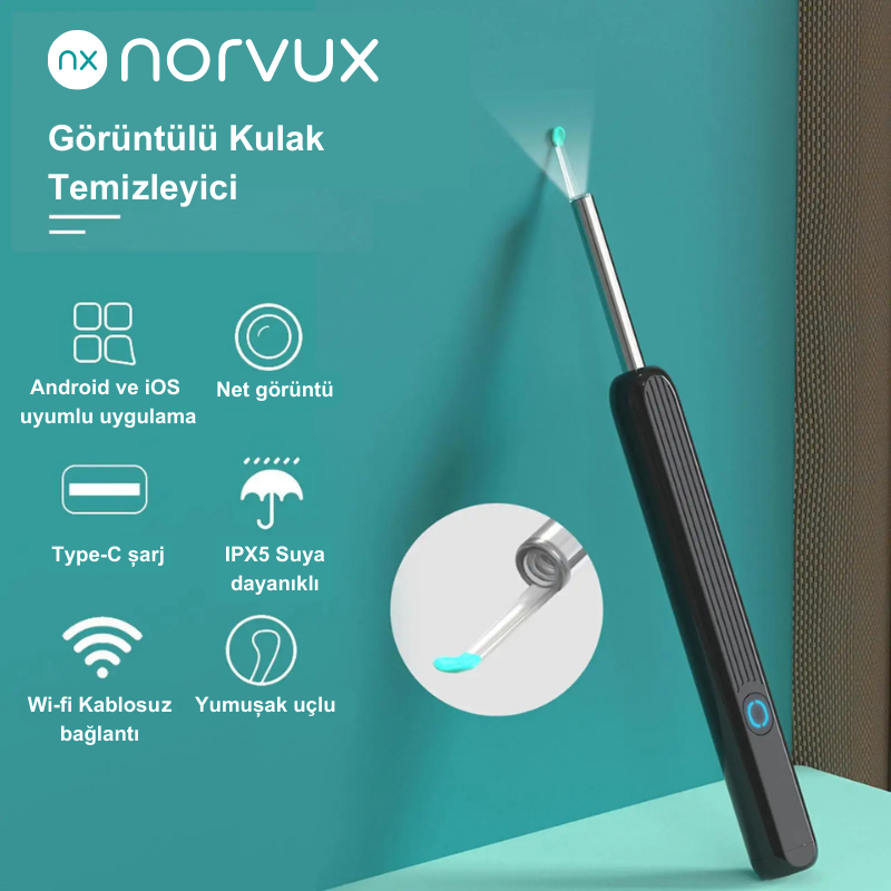 Norvux NE3 Görüntülü Kulak Temizleyici