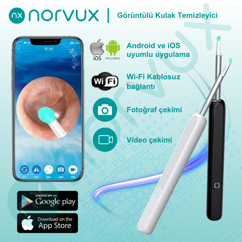 Norvux NE3 Görüntülü Kulak Temizleyici